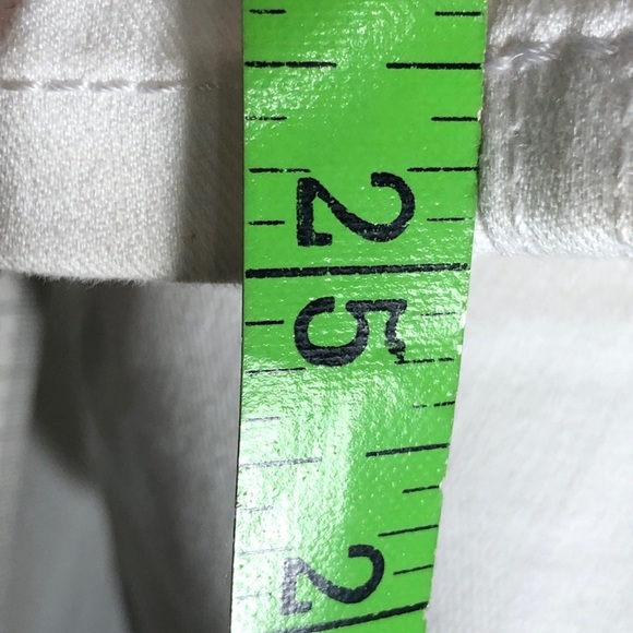 Womens White Summer Ankle Pants.12. Elastic waist - Picture 6 of 7